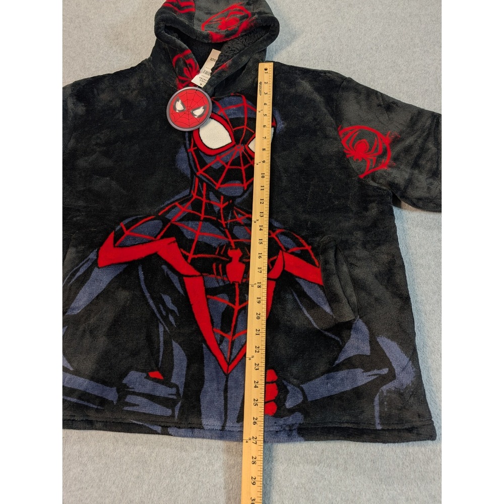 Marvel Spider-Man Miles Morales Wearable Blanket Hoodie Plush Fleece One Size - Picture 6 of 10